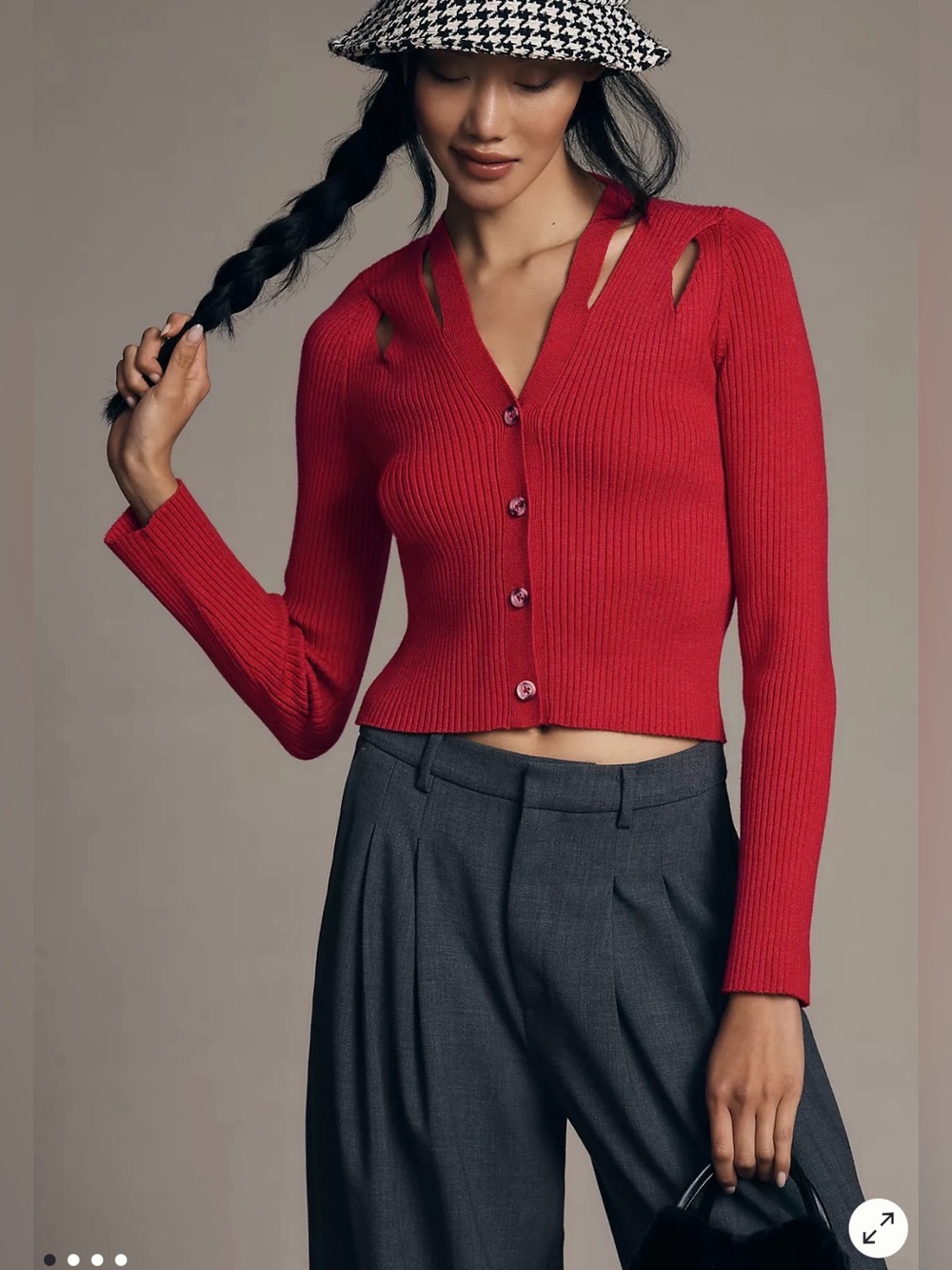 NWT By Anthropologie V-Neck Strappy Cardigan Sweater